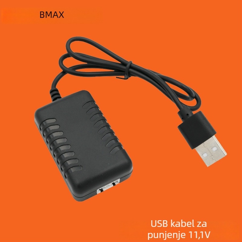 BMAX USB Kabel za punjenje LiPo baterije 11.1V, 3S Balansirano punjenje, 2A Izlaz, 5V Ulaz