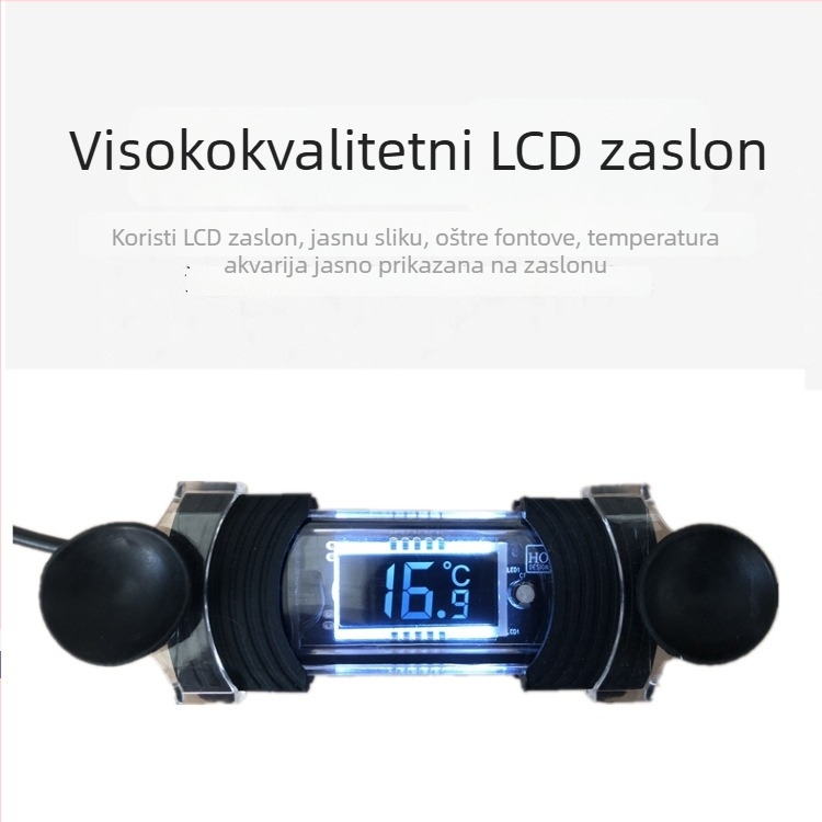 Akvariumski termometar, kalibriran, dvostruki zaslon i detekcija TDS kvalitete vode, plastično kućište