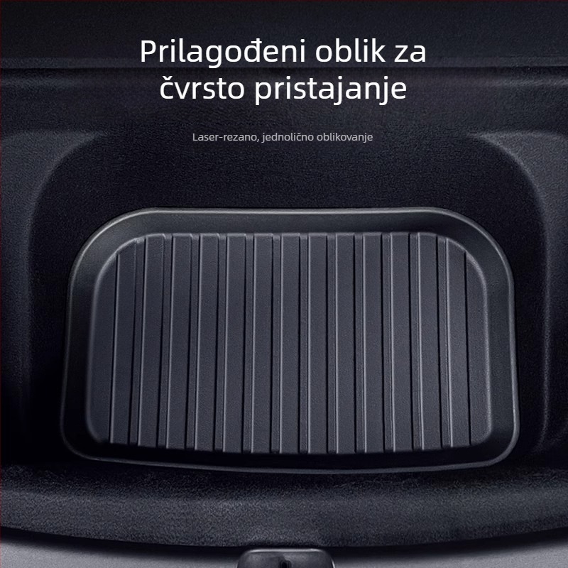 Tesla Model 3/Y prednji i stražnji tepih za prtljažnik – TPE, prilagođeno za model, bez logotipa