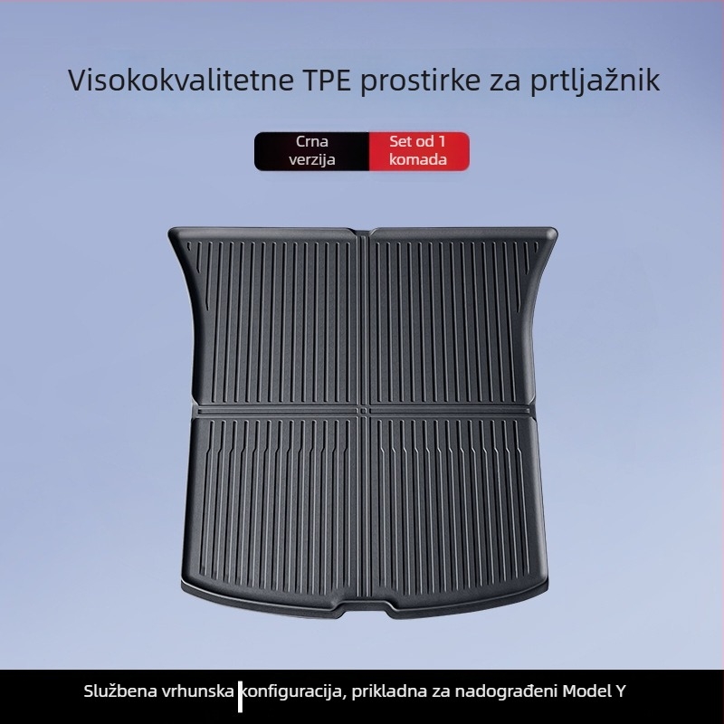 Tesla Model 3/Y prednji i stražnji tepih za prtljažnik – TPE, prilagođeno za model, bez logotipa