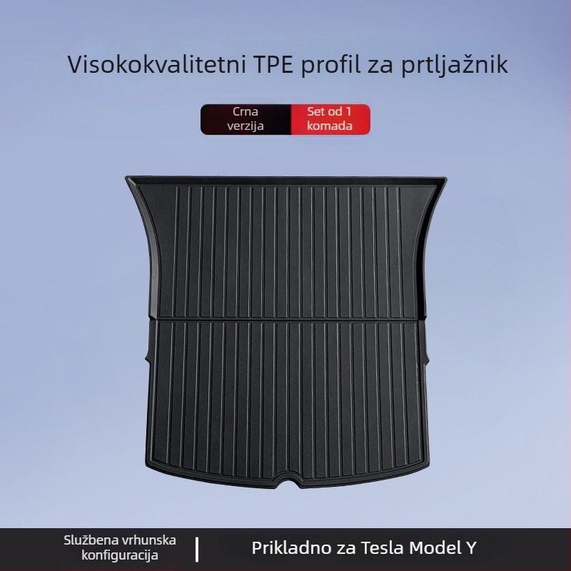Tesla Model 3/Y prednji i stražnji tepih za prtljažnik – TPE, prilagođeno za model, bez logotipa
