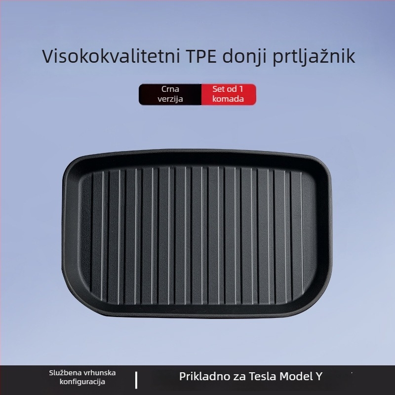 Tesla Model 3/Y prednji i stražnji tepih za prtljažnik – TPE, prilagođeno za model, bez logotipa