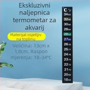 Samolepljivi termometar za akvarij i terarij za kornjače, visoka preciznost, stakleni