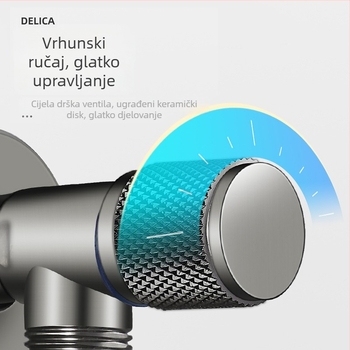 Lychee Wheel kutni ventil za toplu i hladnu vodu, 304 nehrđajući čelik, ugrađena instalacija, promjer 4 mm