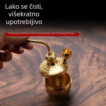Metalna nargila s velikim loncem, četverostruko čišćenje cirkulacije, dizajn s osam konja i sreće, filter za katran