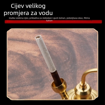 Metalna nargila s velikim loncem, četverostruko čišćenje cirkulacije, dizajn s osam konja i sreće, filter za katran