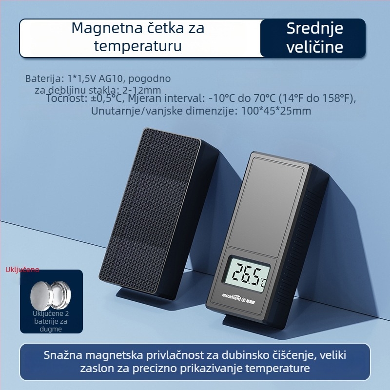 Old Fisherman Magnetna četkica za čišćenje akvarija s termometrom i snažnim magnetom