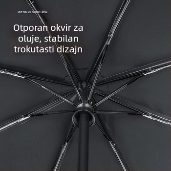 Dječji sklopivi kišobran s automatskim otvaranjem, 8 rebara, UV zaštita UPF 50+, radijus 48–53 cm