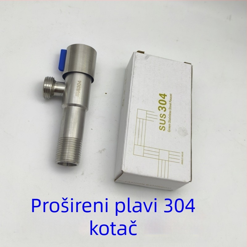 Uglovni ventil od nehrđajućeg čelika za spoj toplom i hladnom vodom, model JF-11, promjer otvora 20 mm, radni tlak 0,8 MPa, za WC i bojler