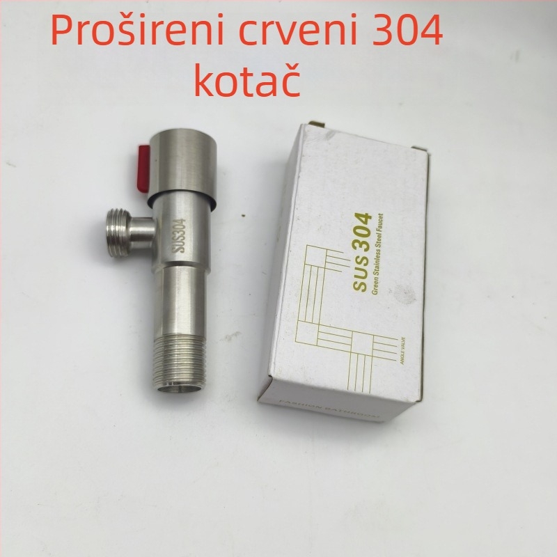 Uglovni ventil od nehrđajućeg čelika za spoj toplom i hladnom vodom, model JF-11, promjer otvora 20 mm, radni tlak 0,8 MPa, za WC i bojler