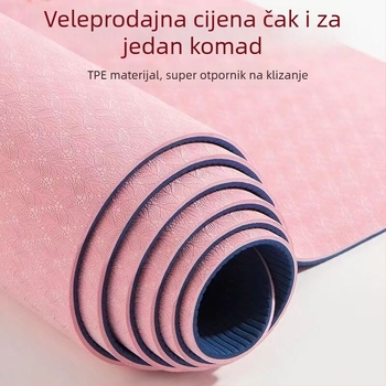TPE joga podloga, protuklizna, dvobojna Pilates podloga, debljina 6 mm, masa 1 kg, uzorak Asane