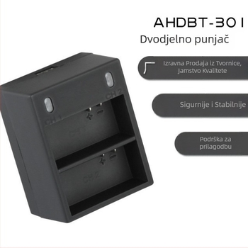 GoPro Hero3 punjač za bateriju – AHDBT-301 dvostruki USB punjač, USB sučelje