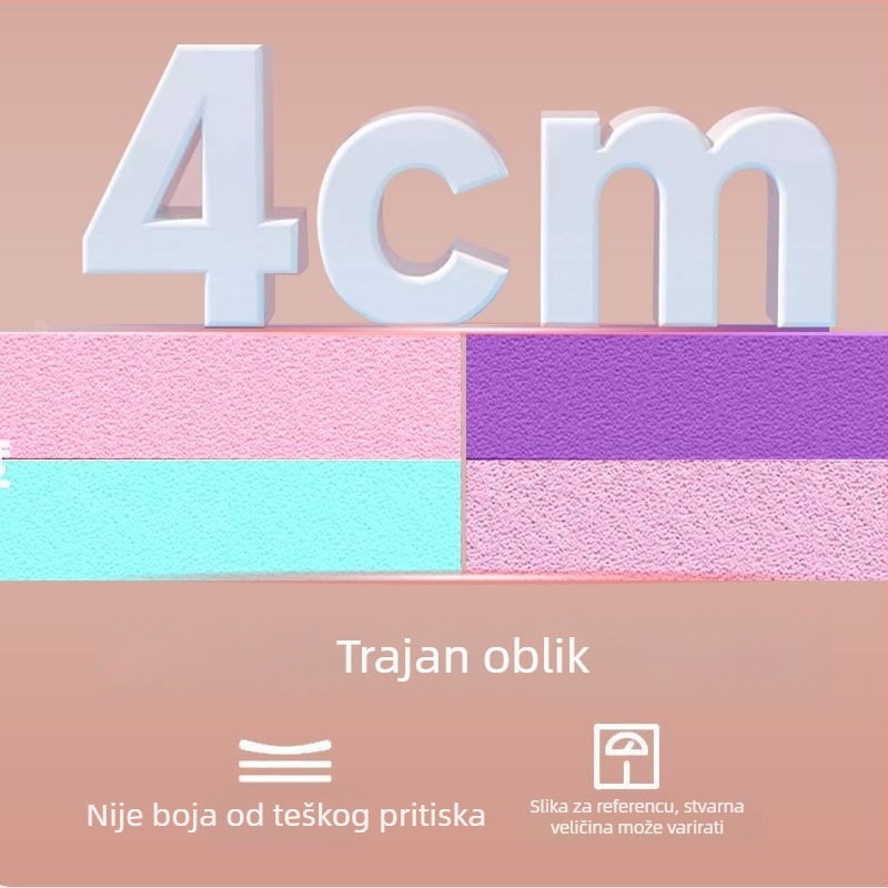 Joga podloga s osjetom ravnoteže, EVA materijal, debljina 6 mm, prugasti uzorak