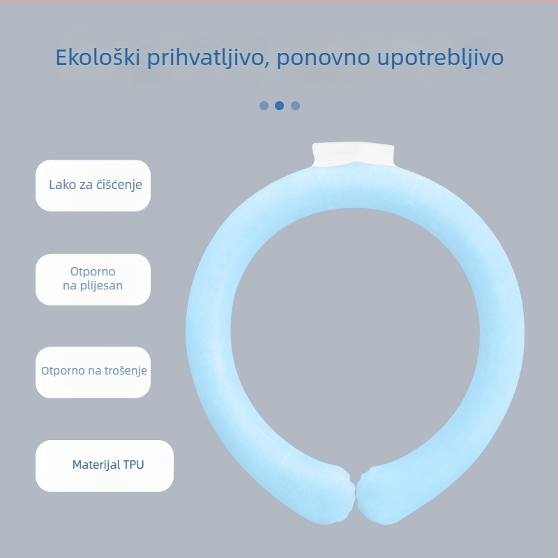 Chladić za vrat s PCM punjenjem, TPU tkanina, težina 120 g, pakiranje 38 kom, za prevenciju toplinskog stresa i hlađenje