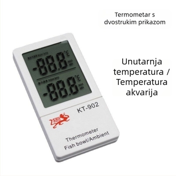 Akvariijski termometar s indukcijskim elektroničkim senzorom, digitalni mjerač temperature vode kt-902, plastično kućište