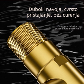 P2833 Ugradni mesingani kutni ventil s kromiranim završetkom, 4 mm ulaz, 0.8-1.2 MPa, za WC i bojler, moderni minimalistički dizajn