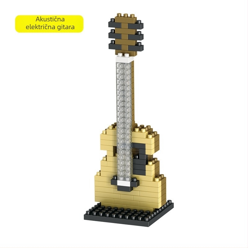 Lego-kompatibilne glazbene blokove – klavir i gitara, 100–200 komada, ABS plast, DIY, za uzrast 7–14 godina