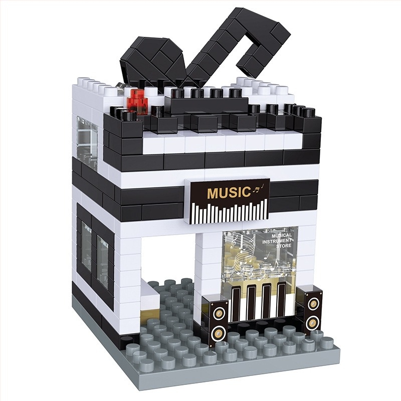 Lego-kompatibilne glazbene blokove – klavir i gitara, 100–200 komada, ABS plast, DIY, za uzrast 7–14 godina