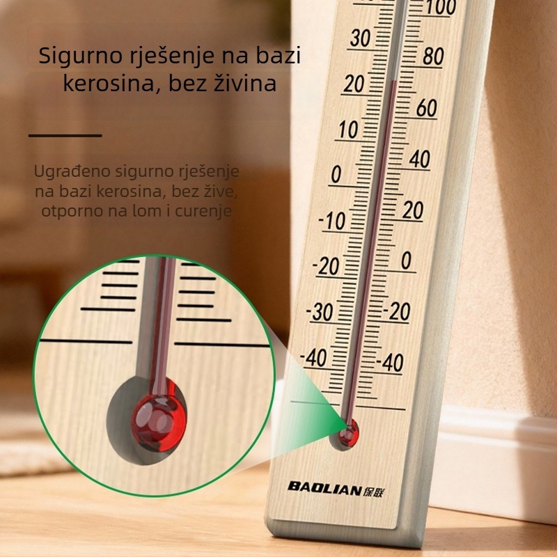 Stakleni cijevni termometar, štapić tip, za laboratorijsku i kućnu upotrebu