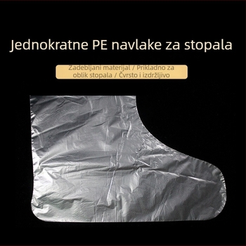 Jednokratne prozirne navlake za stopala, plastične PE, za masažne uređaje za stopala, protuklizne i izolacija od onečišćenja