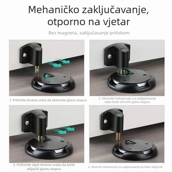 Podnu montirani uređaj za vuču vrata, cinkova legura, elektroplatirani završetak, skrivena automatska kontrola, protiv sudaranja, ne-magnetno, model 8563