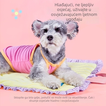 DogTalk Hlađena podloga za kućne ljubimce s Ice Silk i čipkastim rubom za pse