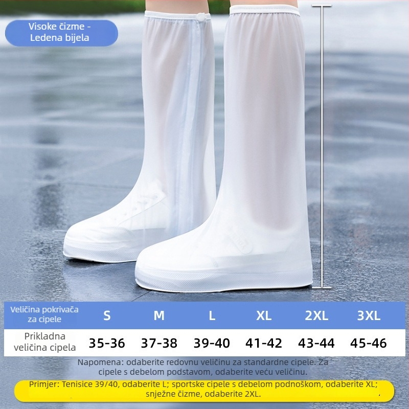 Duge zaštitne navlake za kišne čizme, PVC, vodootporne i otporne na pijesak, debele i izdržljive za vanjsku uporabu