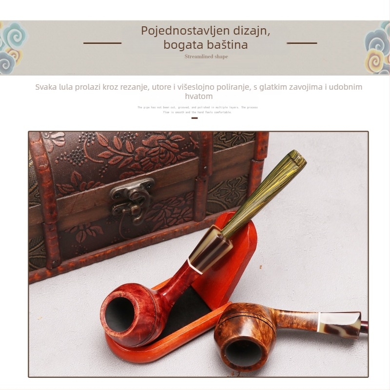 Pipa Forten Heatherwood s uklonjivim toplinskim filtrom, muška pipa za pušenje
