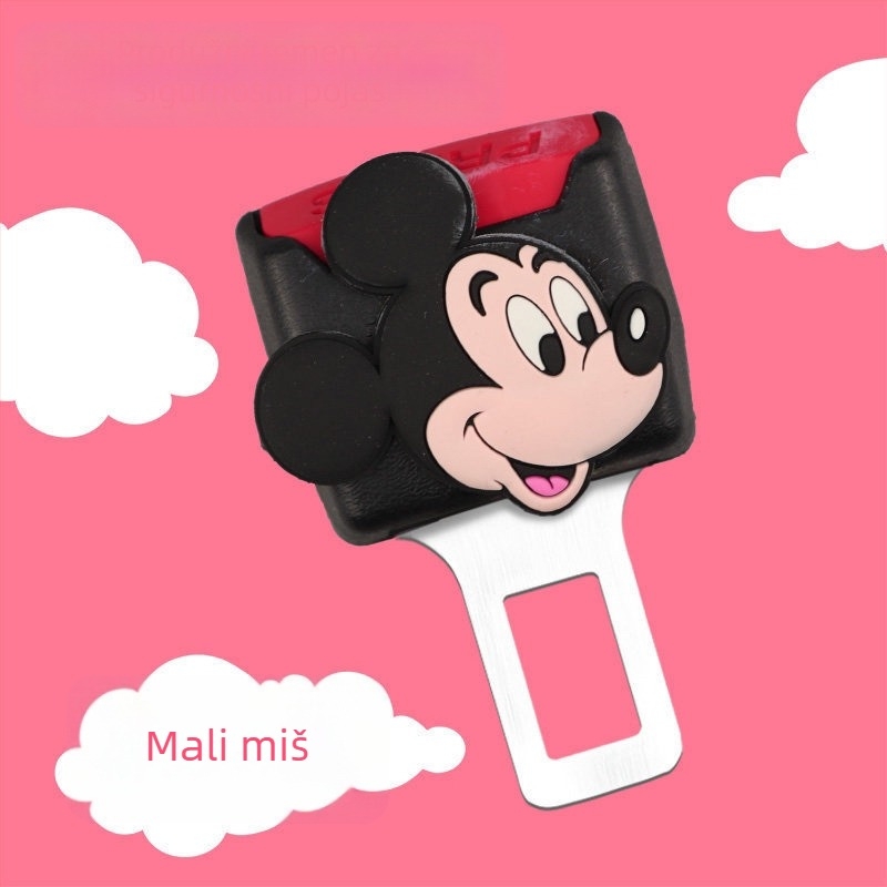 Produžni sigurnosni pojas automobila s interfejsnom umetkom od nehrđajućeg čelika i ABS-a, model KK004, bez logotipa