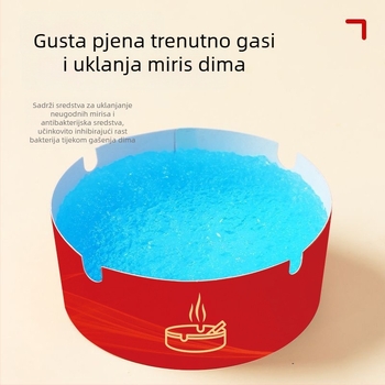 Pepelnjak s ugrađenim pijeskom za gašenje, jednokratni, prijenosni za ured i dom