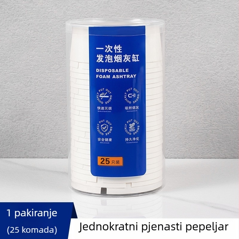 Pepelnjak s ugrađenim pijeskom za gašenje, jednokratni, prijenosni za ured i dom