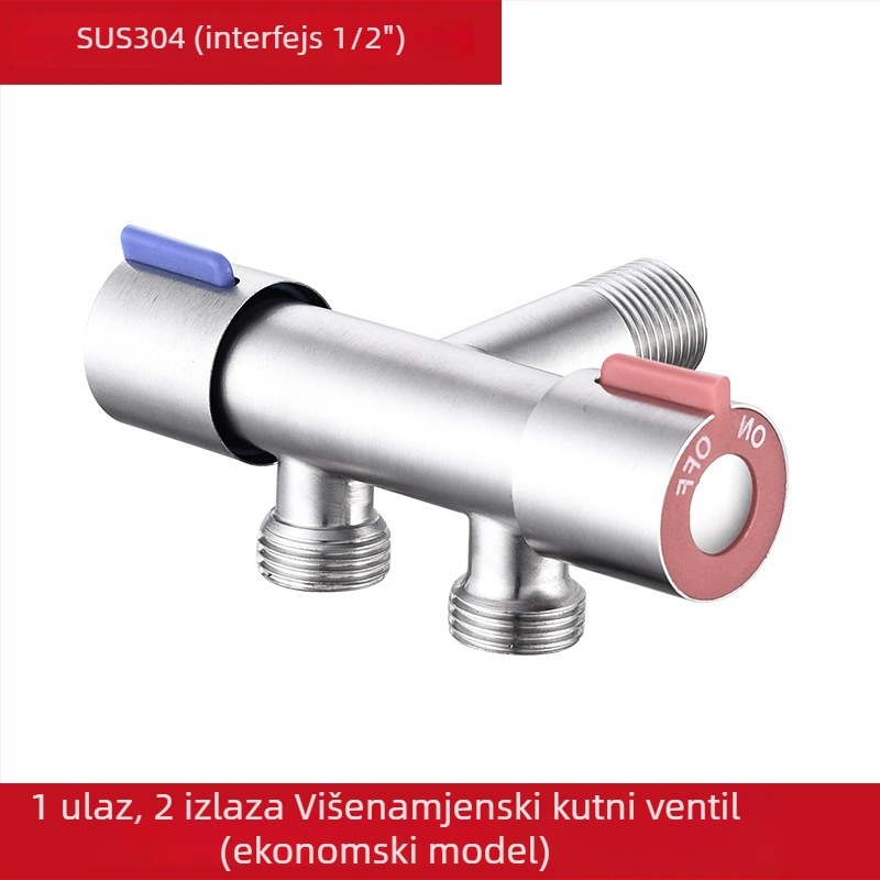 Mjedeni kutni ventil WSY-200583 za WC, umivaonike i kuhinjske slavine — ugradnja u zid i navoja, radni tlak 1.0 MPa