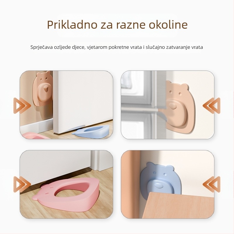 Vrata karikatura stopper, zidni, PVC, ručno upravljanje, moderni minimalistički stil