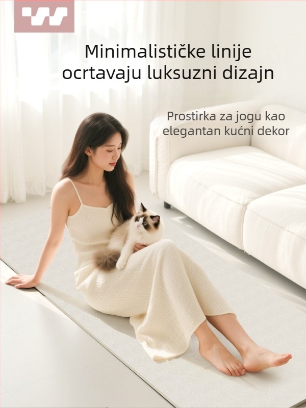 Sway joga prostirka za kućnu upotrebu – profesionalna protivklizna, apsorpcija udara, tiha, deblja i šira, dimenzije 183×61 cm, materijal TPE