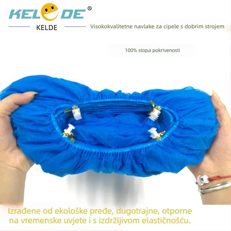 Jednokratne PE navlake za cipele i netkane navlake za stopala, pojačane, T-oblik plastična navlaka za cipele, protuklizna, za kućnu upotrebu