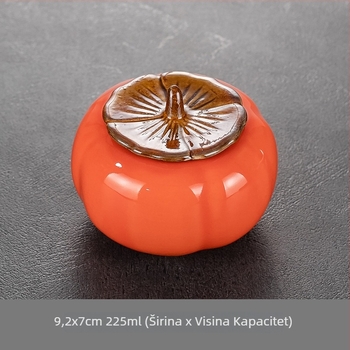 Keramički pepelnjak u obliku persimana za dnevni boravak, s otisnutim logom, minimalistički/klasični stil, nije za jednokratnu upotrebu