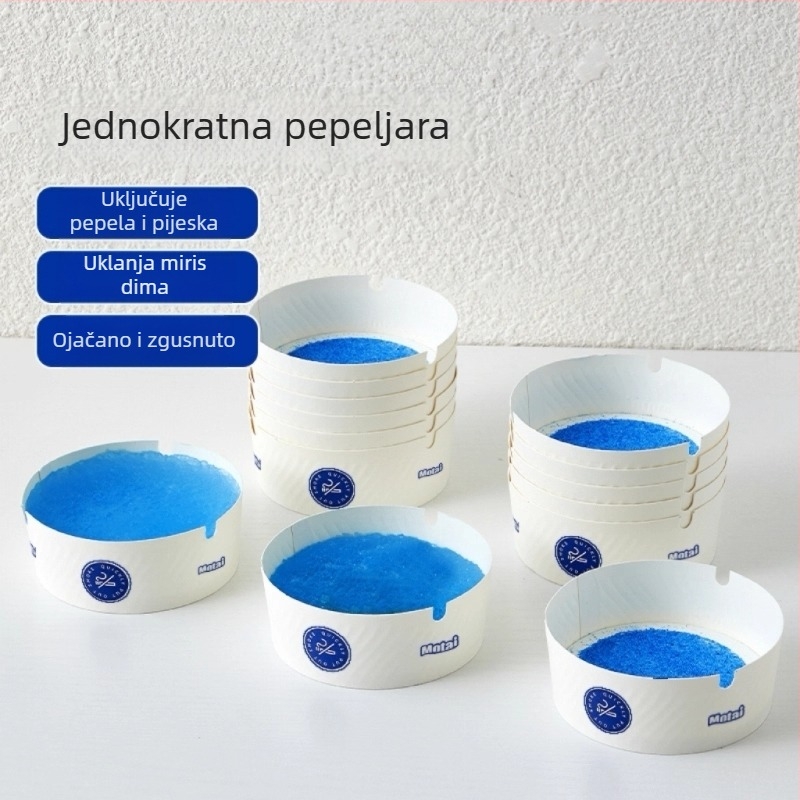 Jednokratna pepeljara od smole — prijenosna, kutija od 40 komada, marka Songran, za barove i kafiće