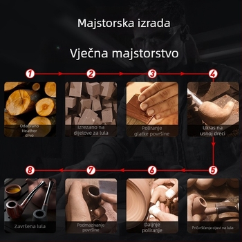 Duhanska lula Heatherwood – Zobo – moderni minimalistički dizajn s zakrivljenim filtrom, višekratno upotrebljiva