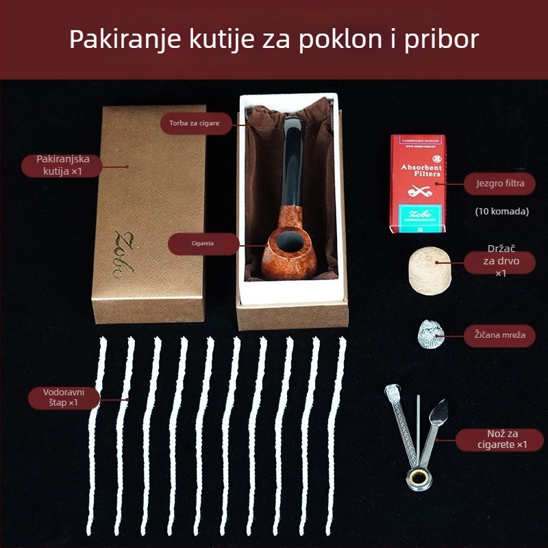 Duhanska lula Heatherwood – Zobo – moderni minimalistički dizajn s zakrivljenim filtrom, višekratno upotrebljiva