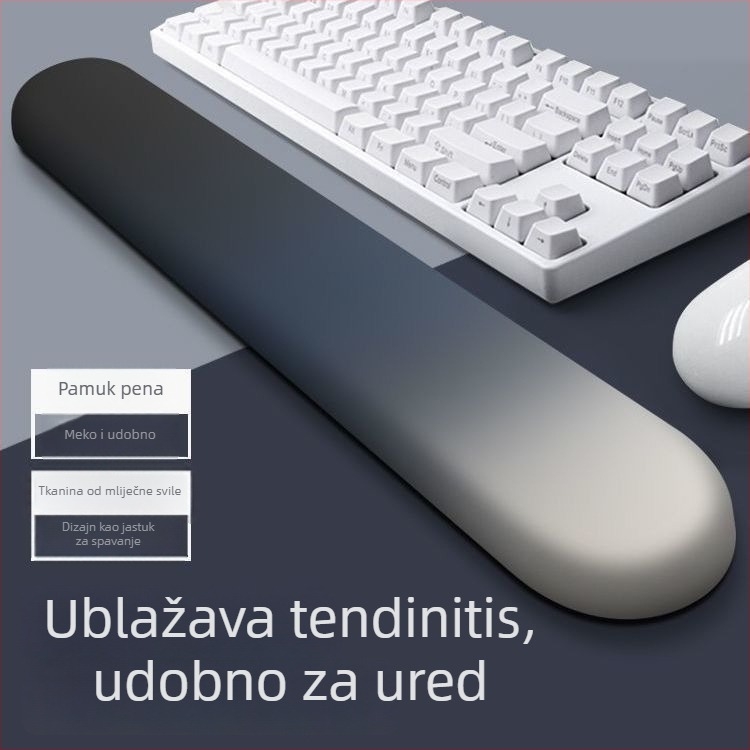 Podložak za miša od memorijske pjene s podrškom za zglob, mogućnost printa logotipa i prilagodbe
