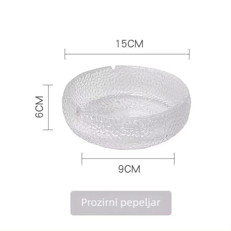 Kristalno stakleni pepeljara u nordijskom minimalističkom stilu, marke Yirong, mogućnost tlačenja logotipa i prilagodbe
