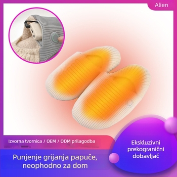 Kućne papuče s tri razine regulacije temperature, EVA gornji dio i EVA potplat, USB napajanje, protuklizne, nježne prema koži