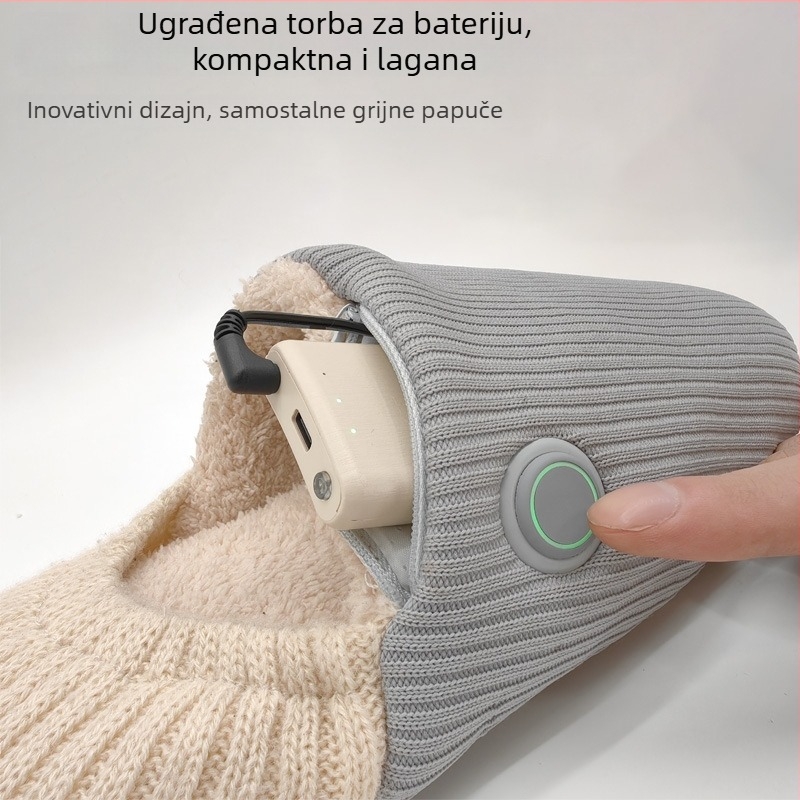Kućne papuče s tri razine regulacije temperature, EVA gornji dio i EVA potplat, USB napajanje, protuklizne, nježne prema koži
