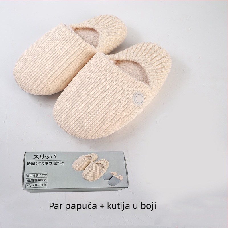 Kućne papuče s tri razine regulacije temperature, EVA gornji dio i EVA potplat, USB napajanje, protuklizne, nježne prema koži