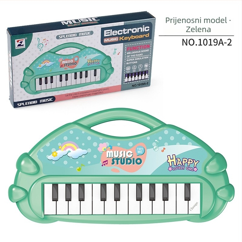Dječji elektronički organ-igračka, 13 tipki, višefunkcionalan, interaktivni obrazovni glazbeni instrument, plastika, za djecu 4–6 godina