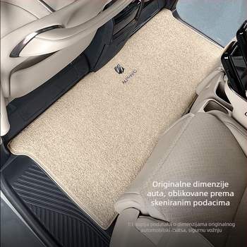 Podne prostirke za Alphard/Vellfire 40-serija srednji red — umjetni kašmir, debljina 1 cm, težina 1,5 kg, marka Jie Linmei, bez logotipa