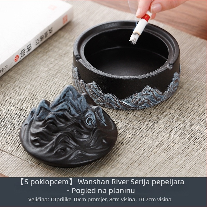 Keramički pepeljara s funkcijom pohrane, porijeklo Dehua, marka Simple flakes, palatski stil