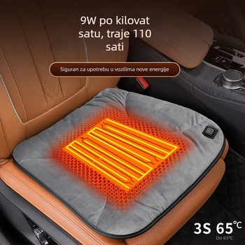Ruoshang Grafenska Grijana Jastučnica Za Sjedište, USB Napajanje 5V, Gornji Sloj od Velura, Unisex, Za Auto i Ured