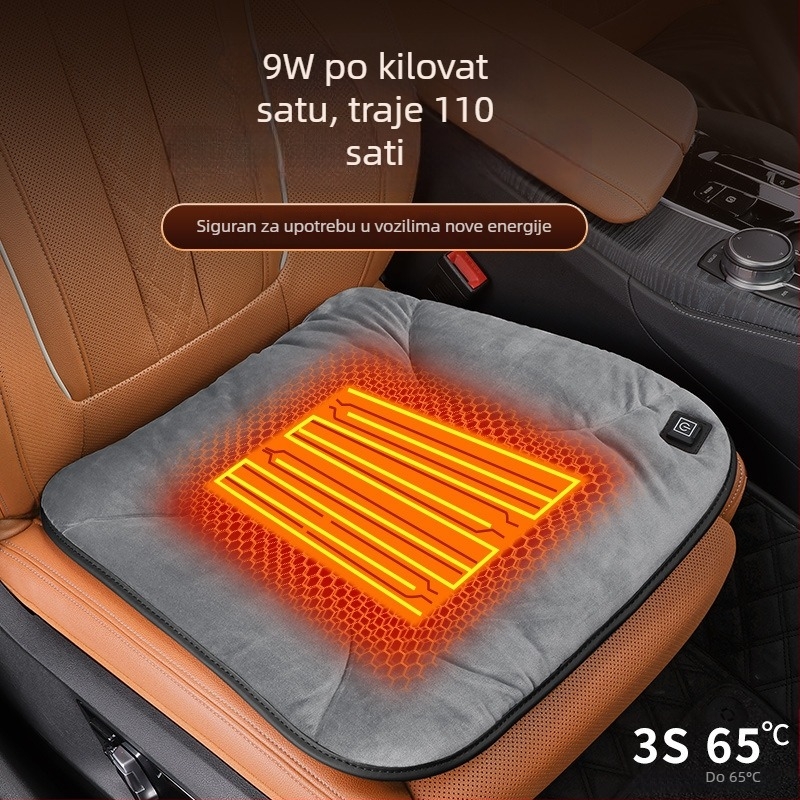 Ruoshang Grafenska Grijana Jastučnica Za Sjedište, USB Napajanje 5V, Gornji Sloj od Velura, Unisex, Za Auto i Ured