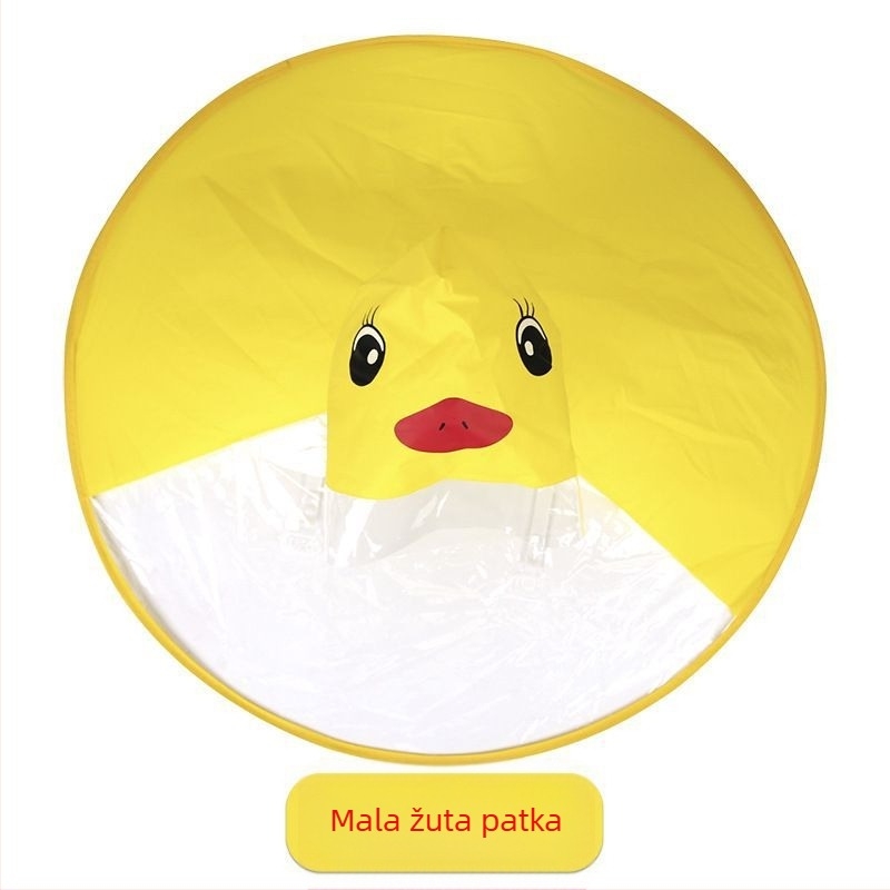 Dječji PVC kišni pončo, crtani dizajn s motivom letećeg diska, PVC tkanina, vodootporni sloj PE ljepilo